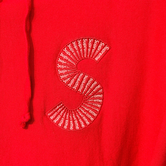 Supreme S Logo Hoodie Red