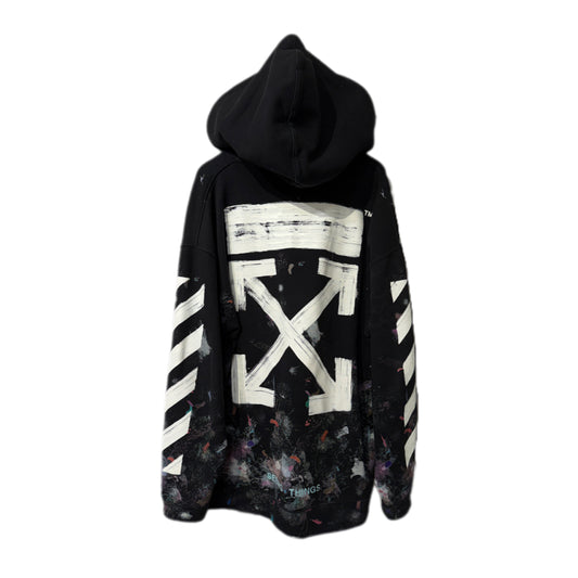 Off-White Diag Galaxy Brushed Hoodie Black
