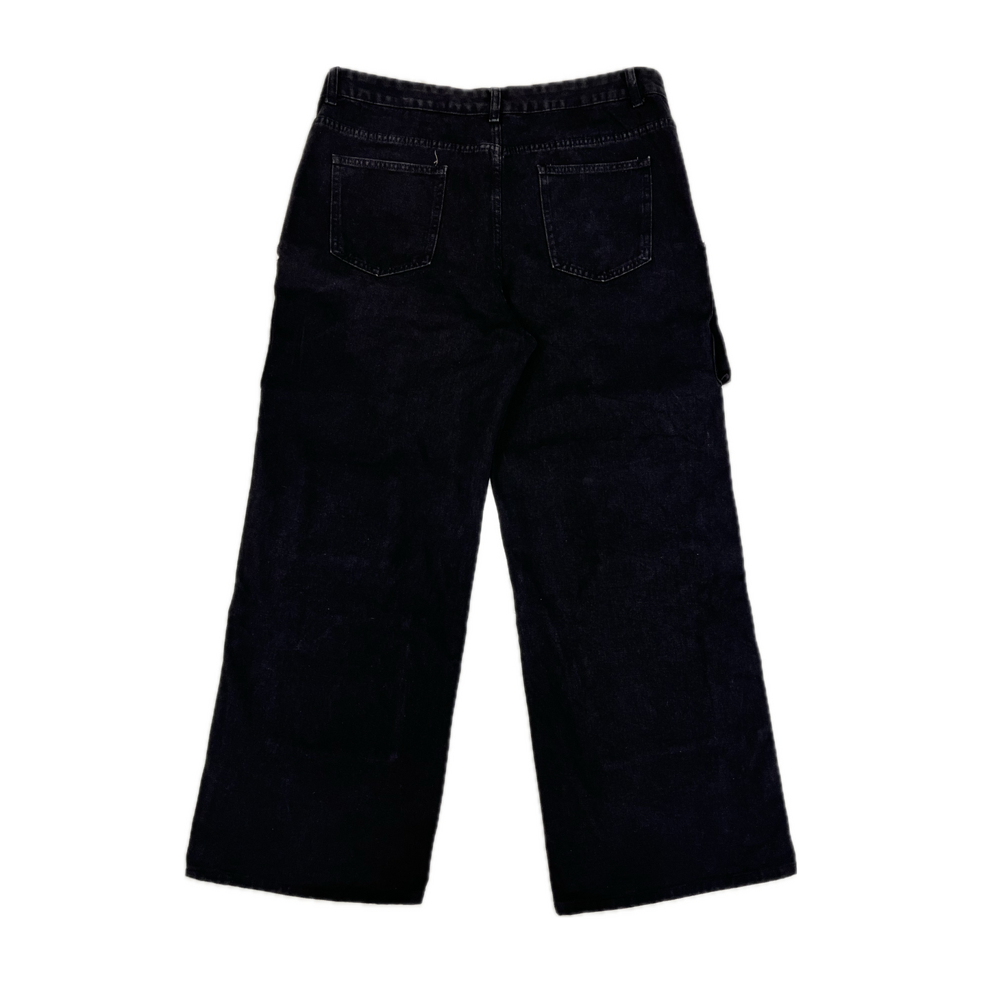 Denim Cargo Pants Black