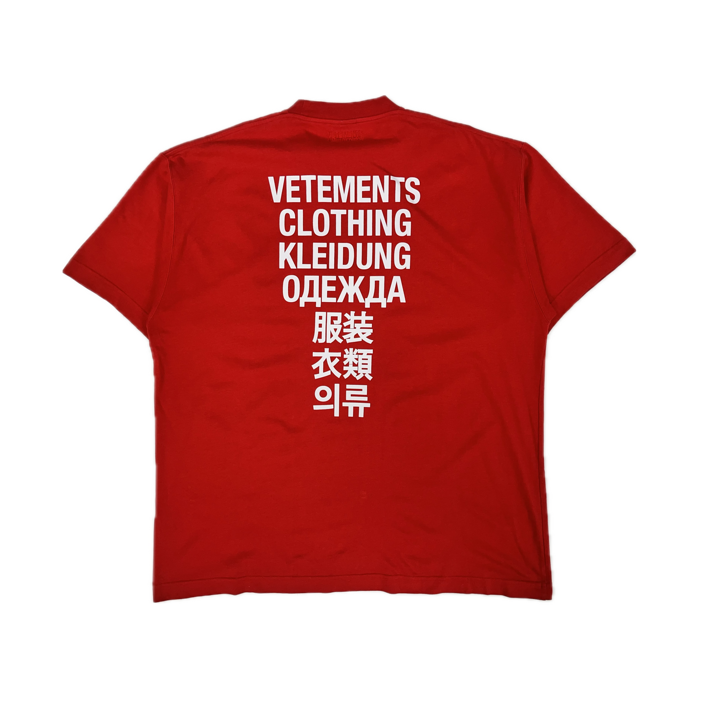Vetements Translation Tee Red