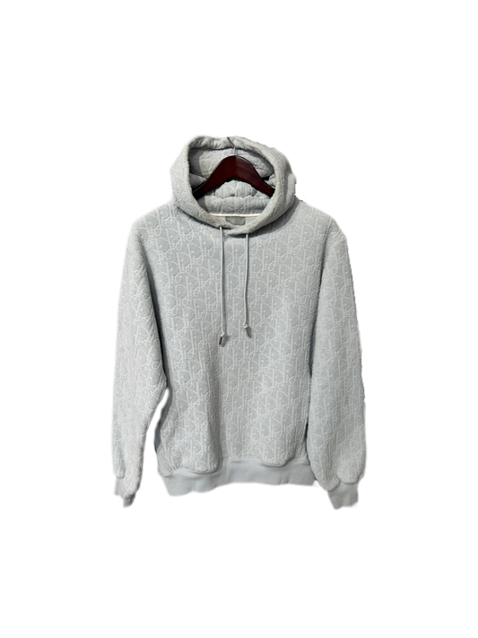 Dior Oblique Monogram Logo Hoodie Blue