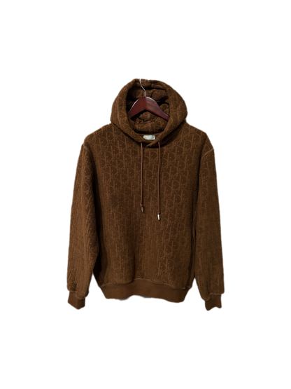 Dior Oblique Monogram Logo Hoodie Brown