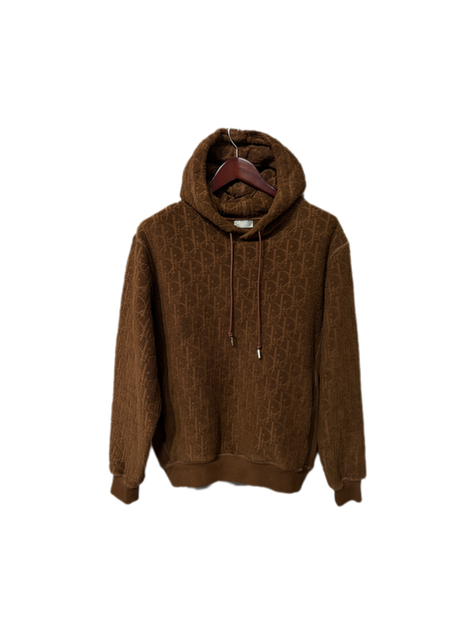 Dior Oblique Monogram Logo Hoodie Brown