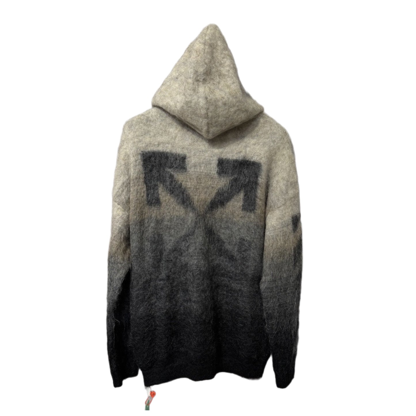 Off White Arrows Logo Zip Sweater Grey