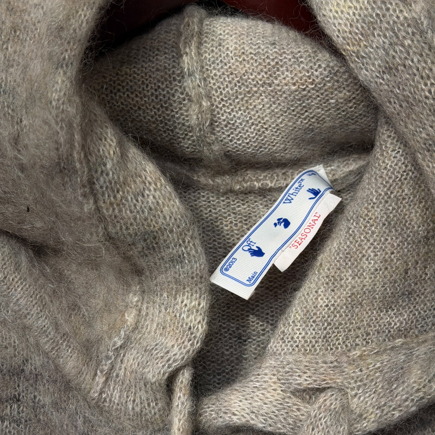Off White Arrows Logo Zip Sweater Grey