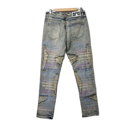 Ev Bravado Who Decides War Scripture Logo Jeans Blue