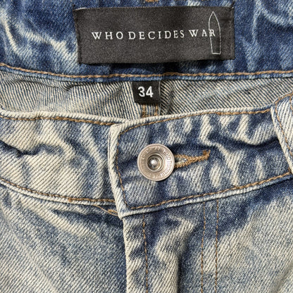 Ev Bravado Who Decides War Scripture Logo Jeans Blue