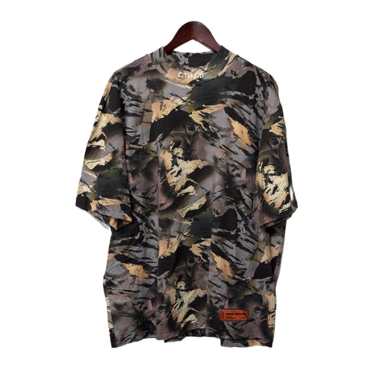 Heron Preston Mock Neck Camouflage Print Tee Green