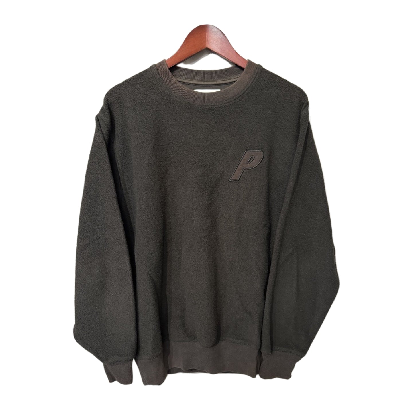 Palace Reverse P Crewneck Brown