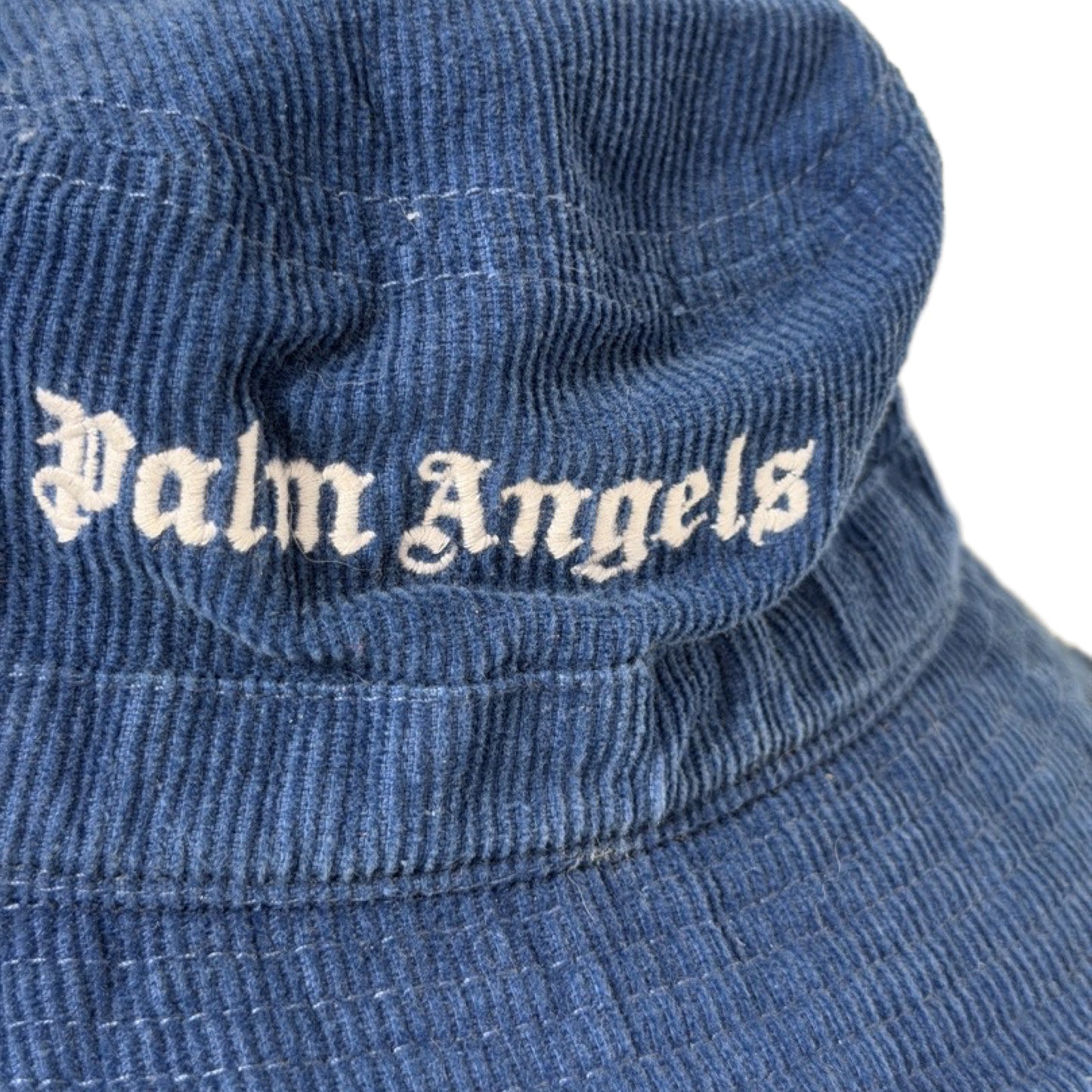 Palm Angels Cord Logo Bucket Hat Blue