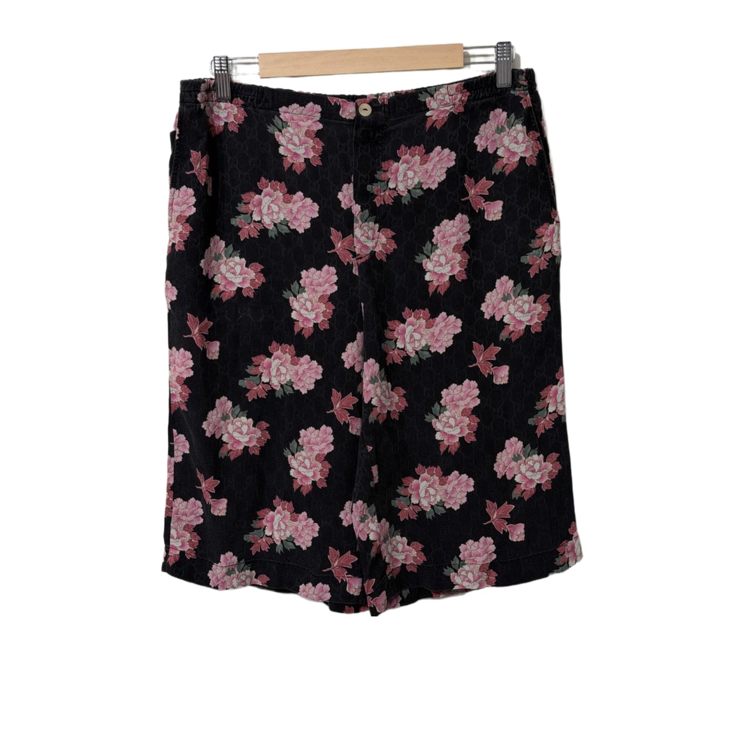 Gucci Floral Silk Shorts Black