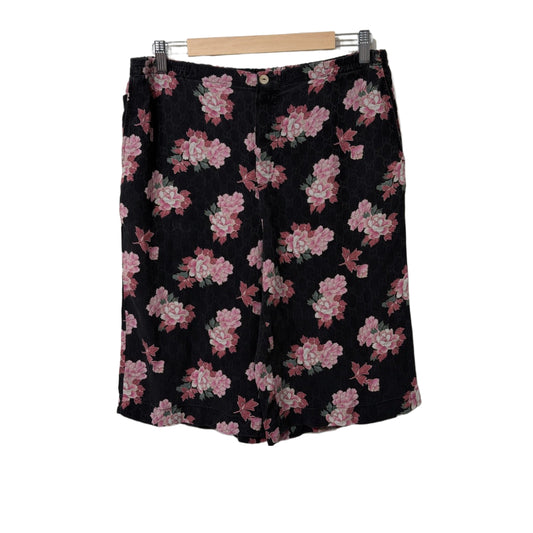 Gucci Floral Silk Shorts Black