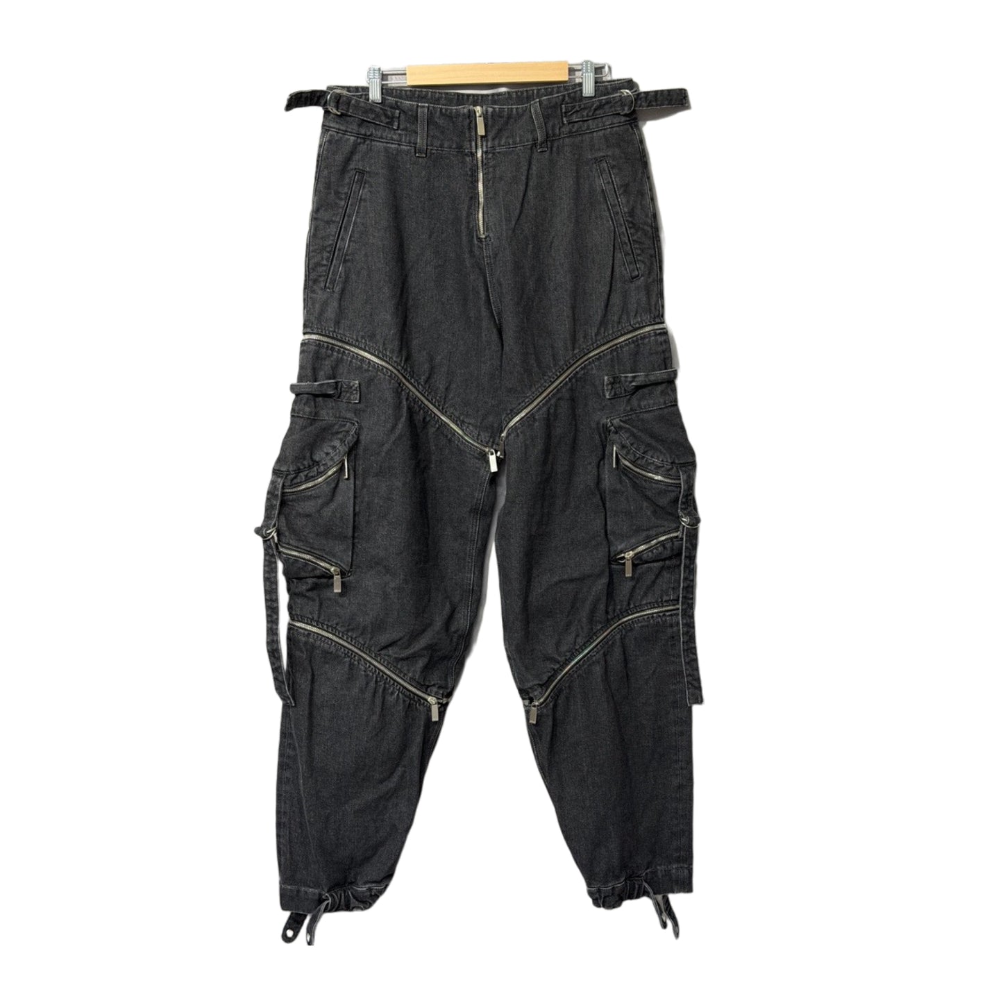 Off White Zip Cargo Pants Black