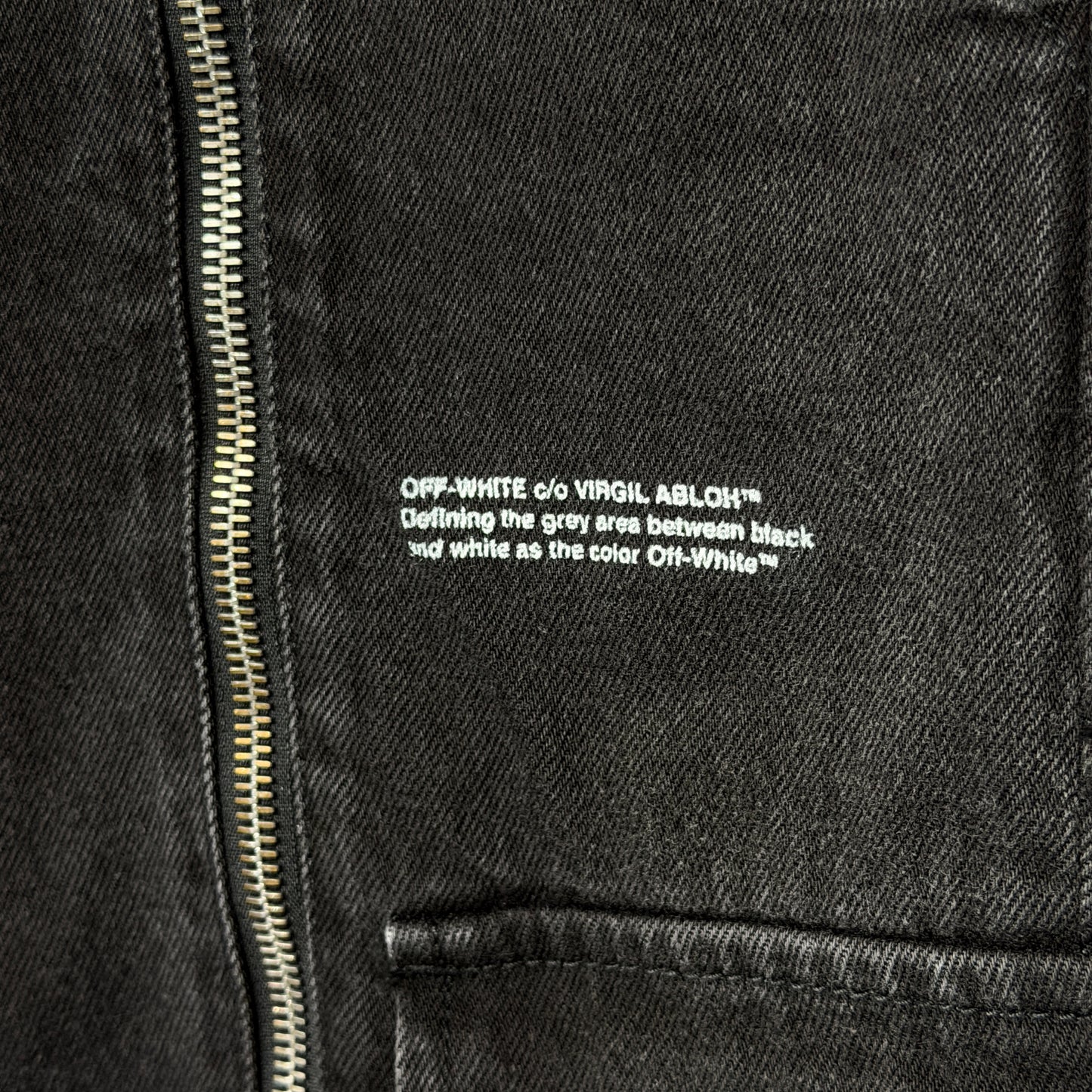 Off White Logo Zip Cargo Pants Black