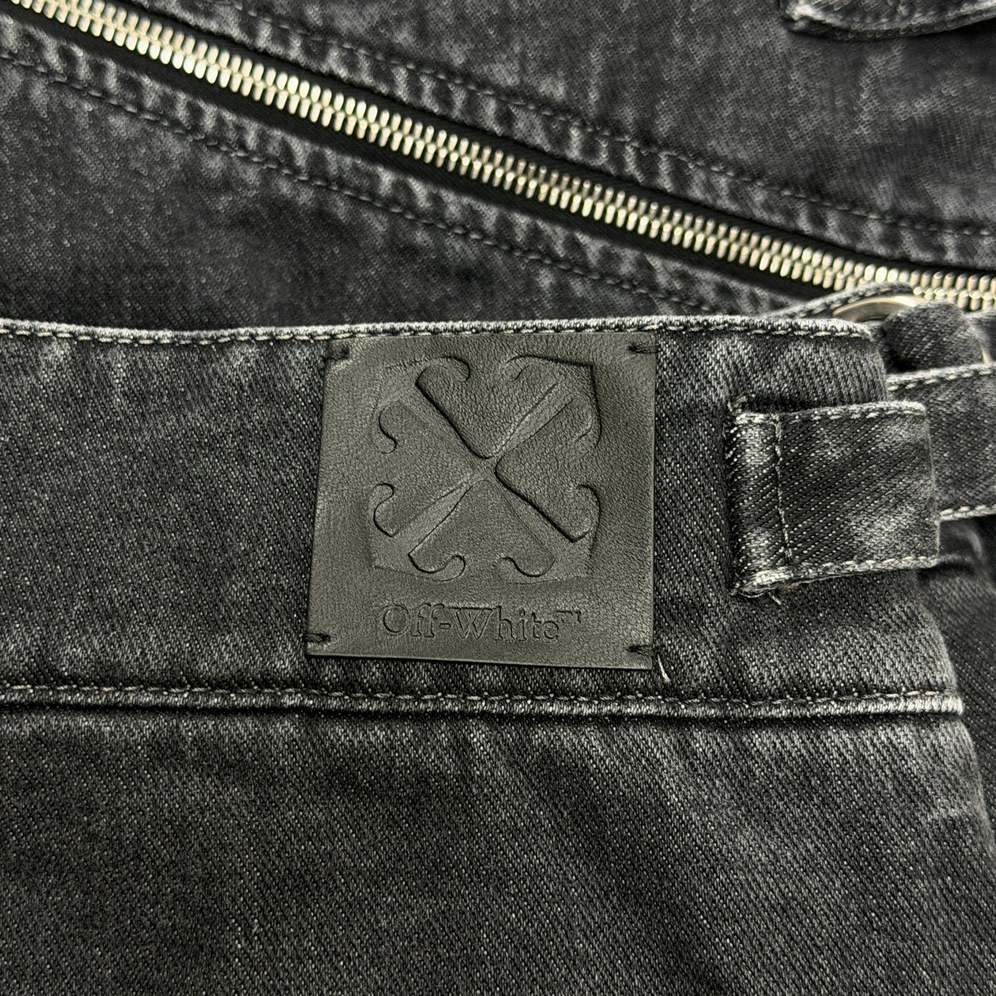 Off White Zip Cargo Pants Black