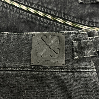 Off White Zip Cargo Pants Black
