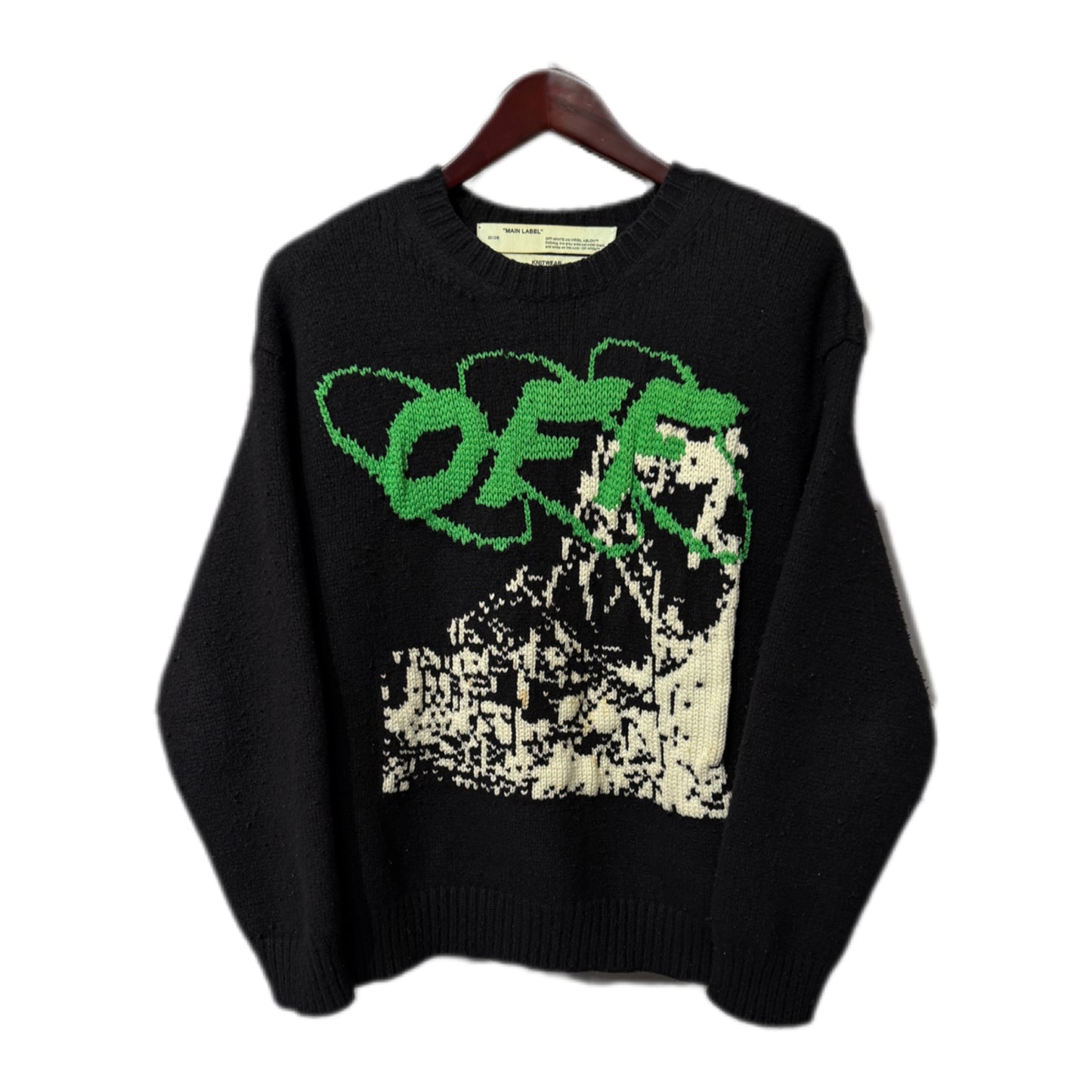 Off White Ruined Factory Knitwear Black