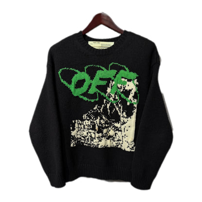 Off White Ruined Factory Knitwear Black