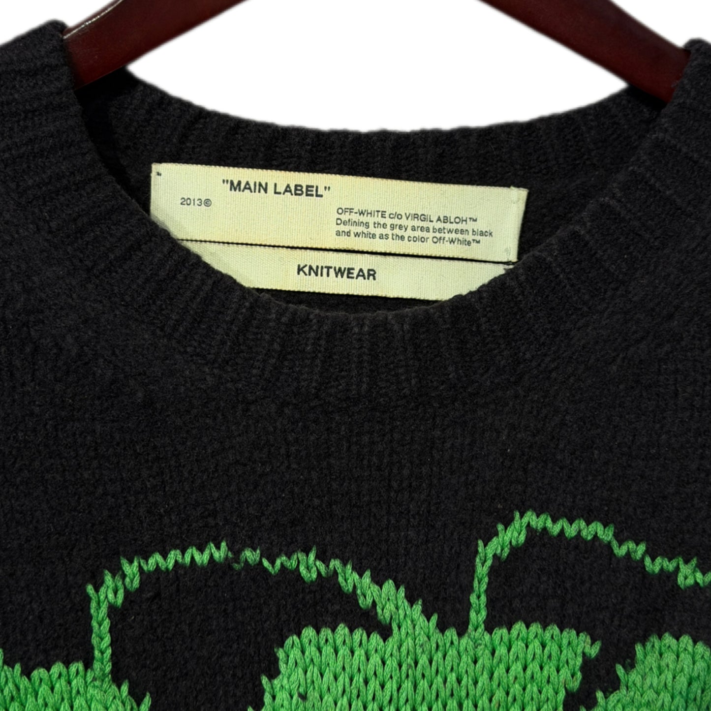 Off White Ruined Factory Knitwear Black