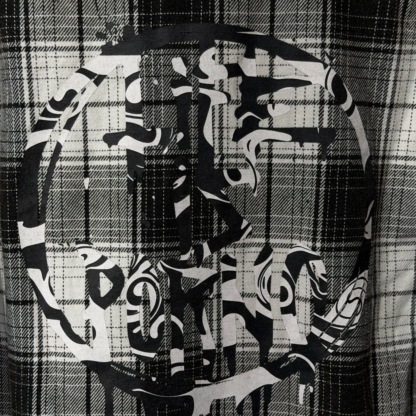 Life Is Porno Flannel Shirt White