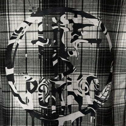 Life Is Porno Flannel Shirt White