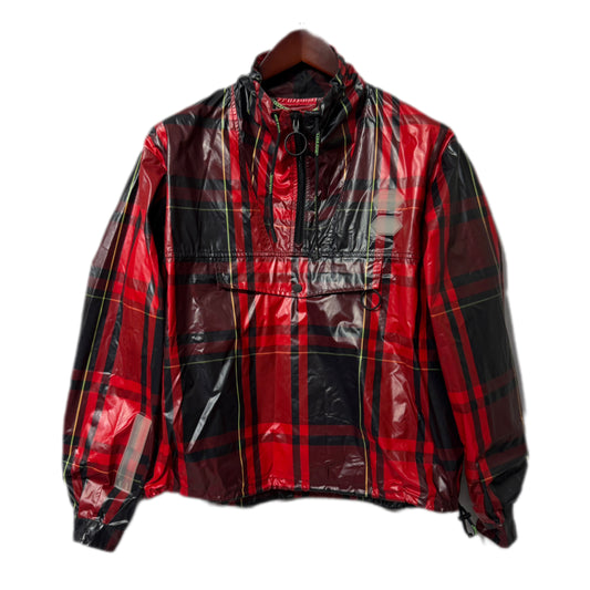 Off White Flannel Jacket Red