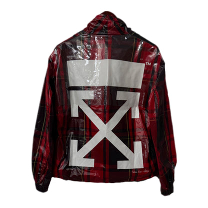 Off White Flannel Jacket Red