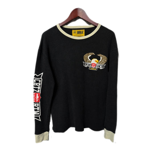 Corteiz Dipset Waffle Long Sleeve Washed Black