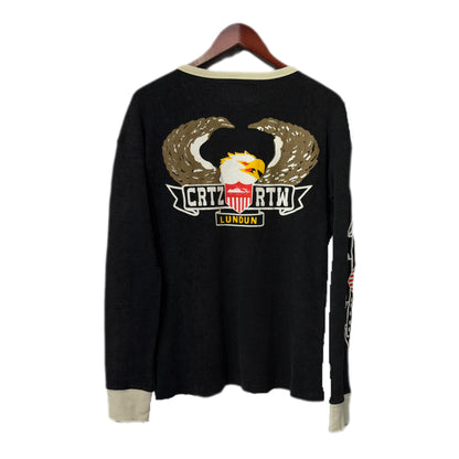 Corteiz Dipset Waffle Long Sleeve Washed Black