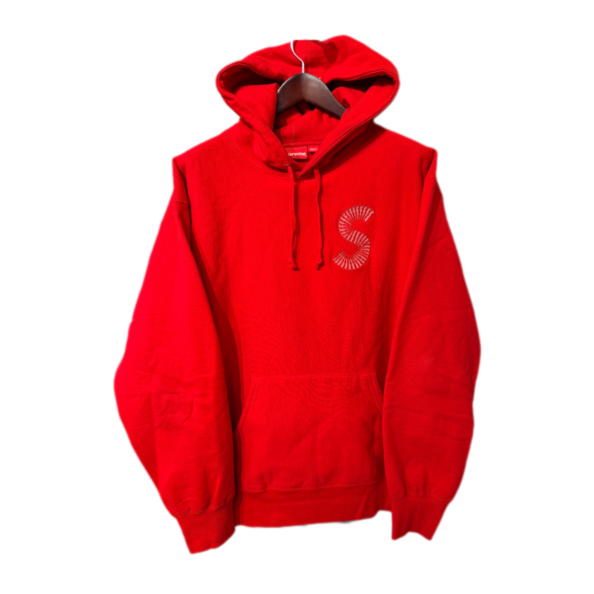 Supreme S Logo Hoodie Red