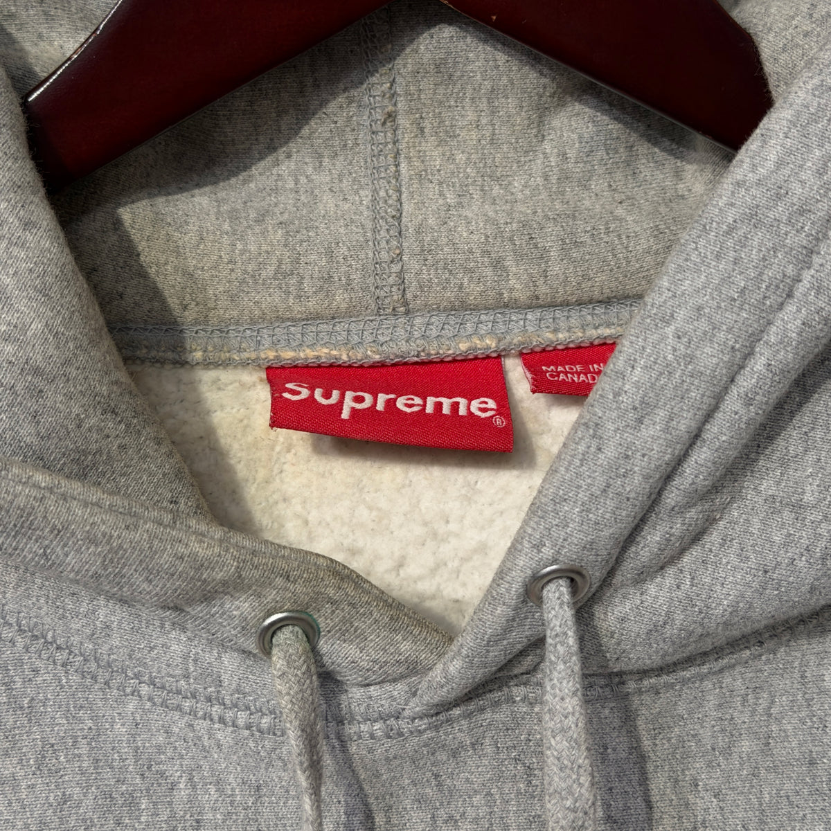 Supreme Cross Box Logo Hoodie Grey