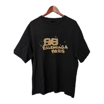 Balenciaga Hand Drawn BB Tee Black