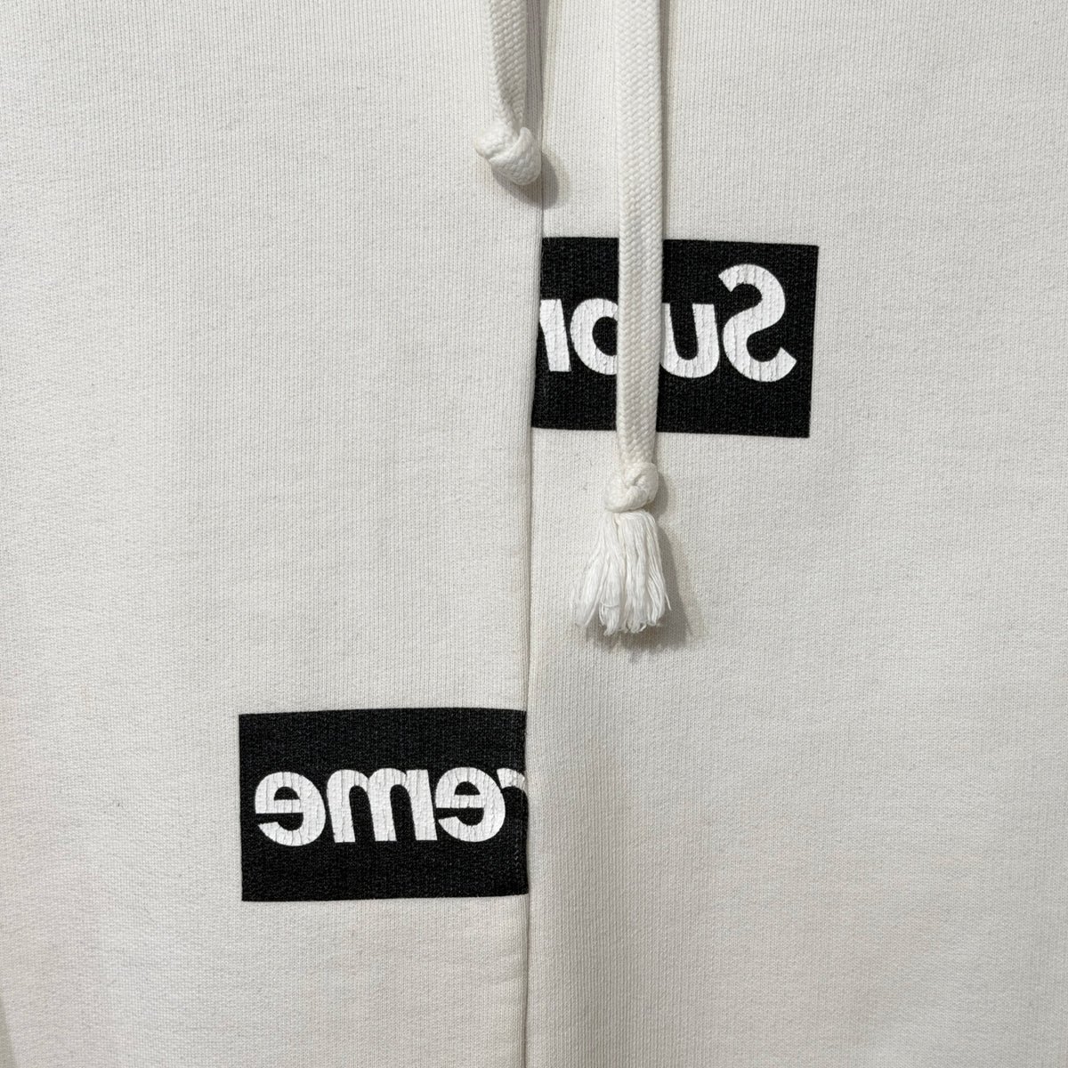 Supreme x Comme des Garçons SHIRT Split Box Logo Hoodie White