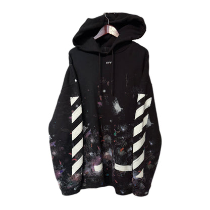 Off-White Diag Galaxy Brushed Hoodie Black