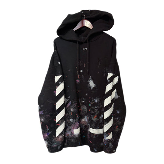 Off-White Diag Galaxy Brushed Hoodie Black