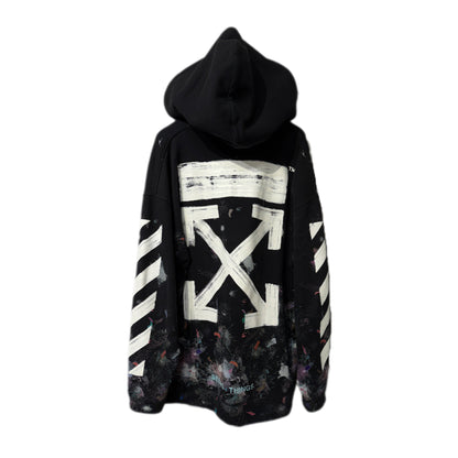 Off-White Diag Galaxy Brushed Hoodie Black