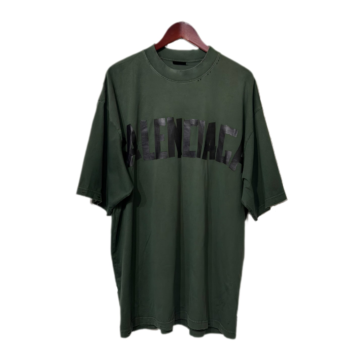 Balenciaga Tape Type Tee Army Green