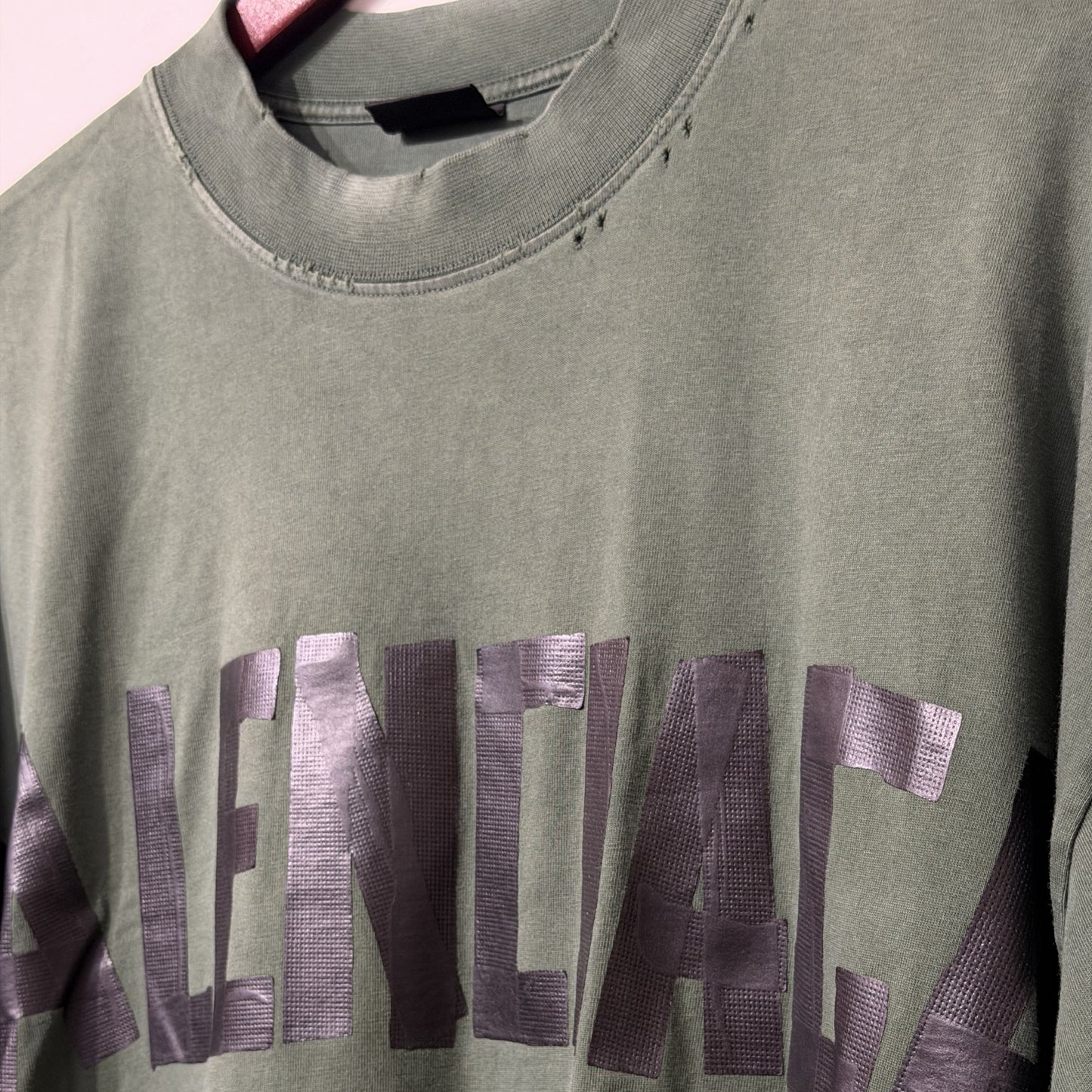 Balenciaga Tape Type Tee Army Green