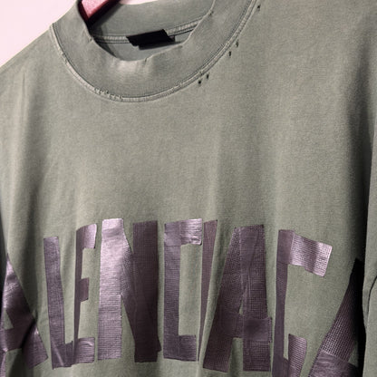 Balenciaga Tape Type Tee Army Green