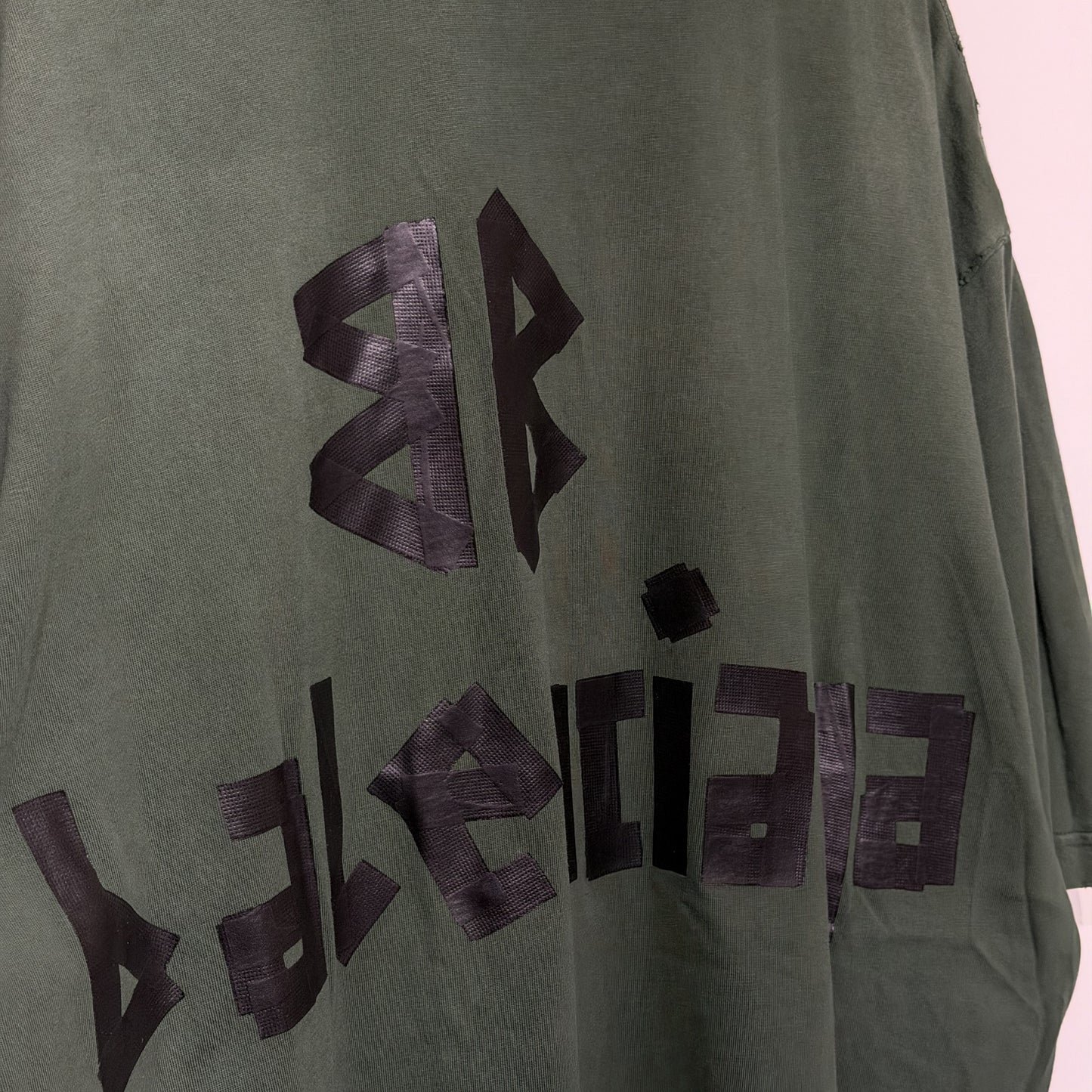 Balenciaga Tape Type Tee Army Green