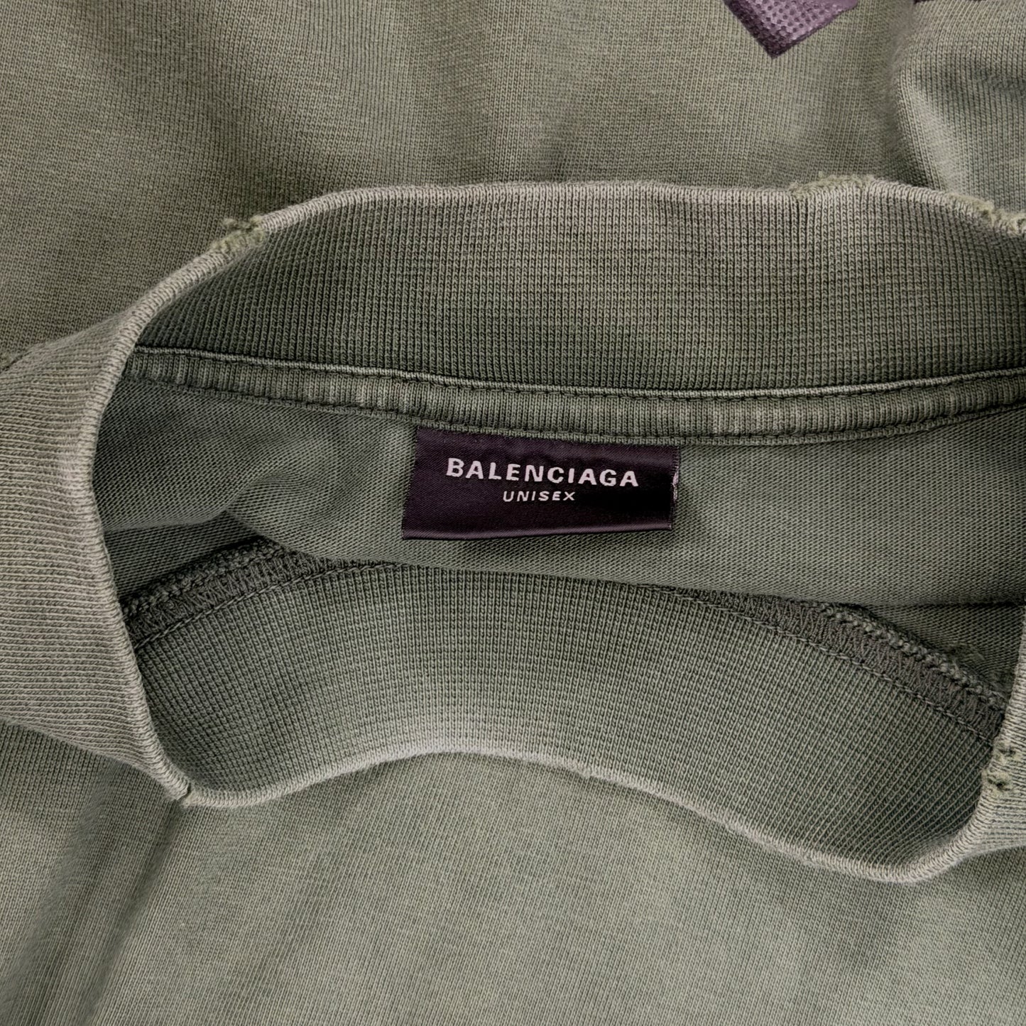 Balenciaga Tape Type Tee Army Green