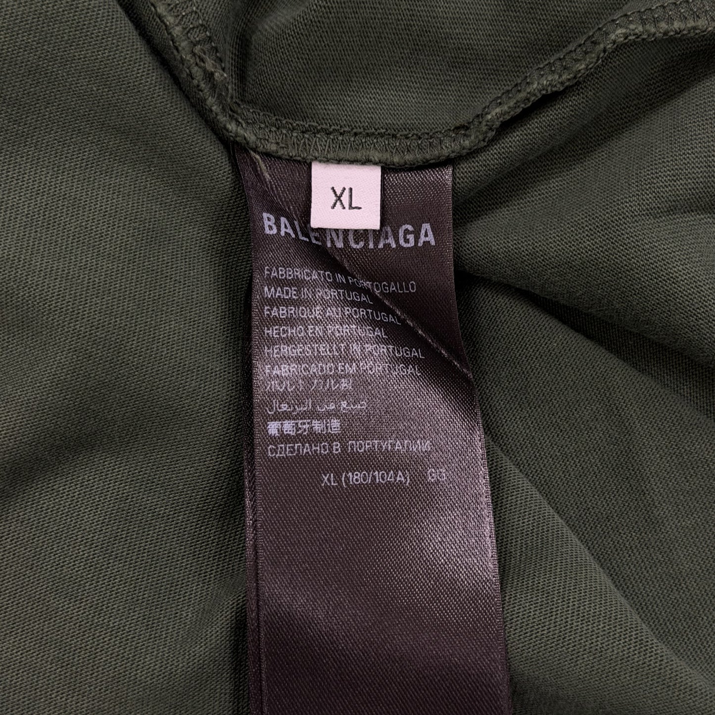 Balenciaga Tape Type Tee Army Green