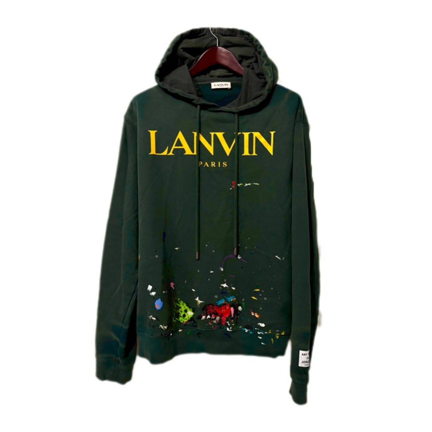 Lanvin x Gallery Dept. Logo Paint Marks Hoodie Green
