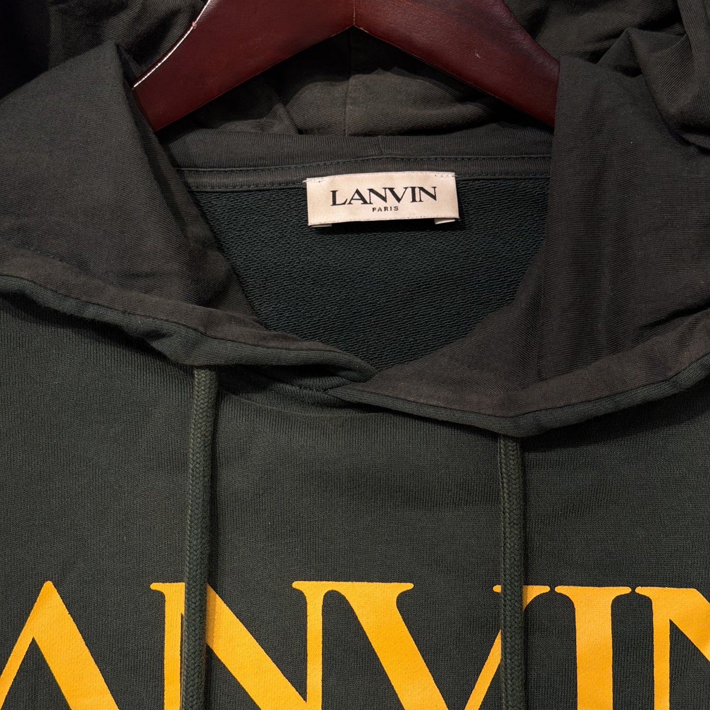 Lanvin x Gallery Dept. Logo Paint Marks Hoodie Green