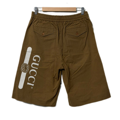 Gucci Logo Shorts Brown