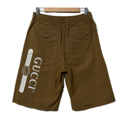 Gucci Logo Shorts Brown