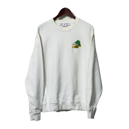 Off White Brush Slim Sweatshirt White
