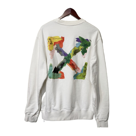 Off White Brush Slim Sweatshirt White