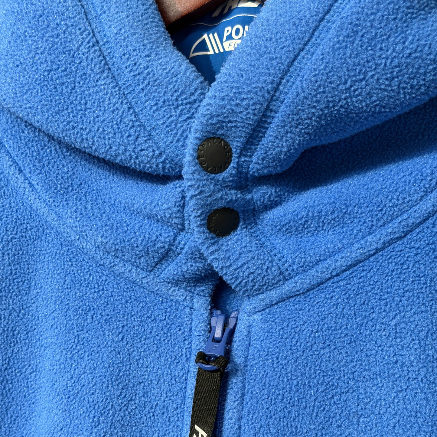 Palace Polartec Lazer Zip Hoodie Blue