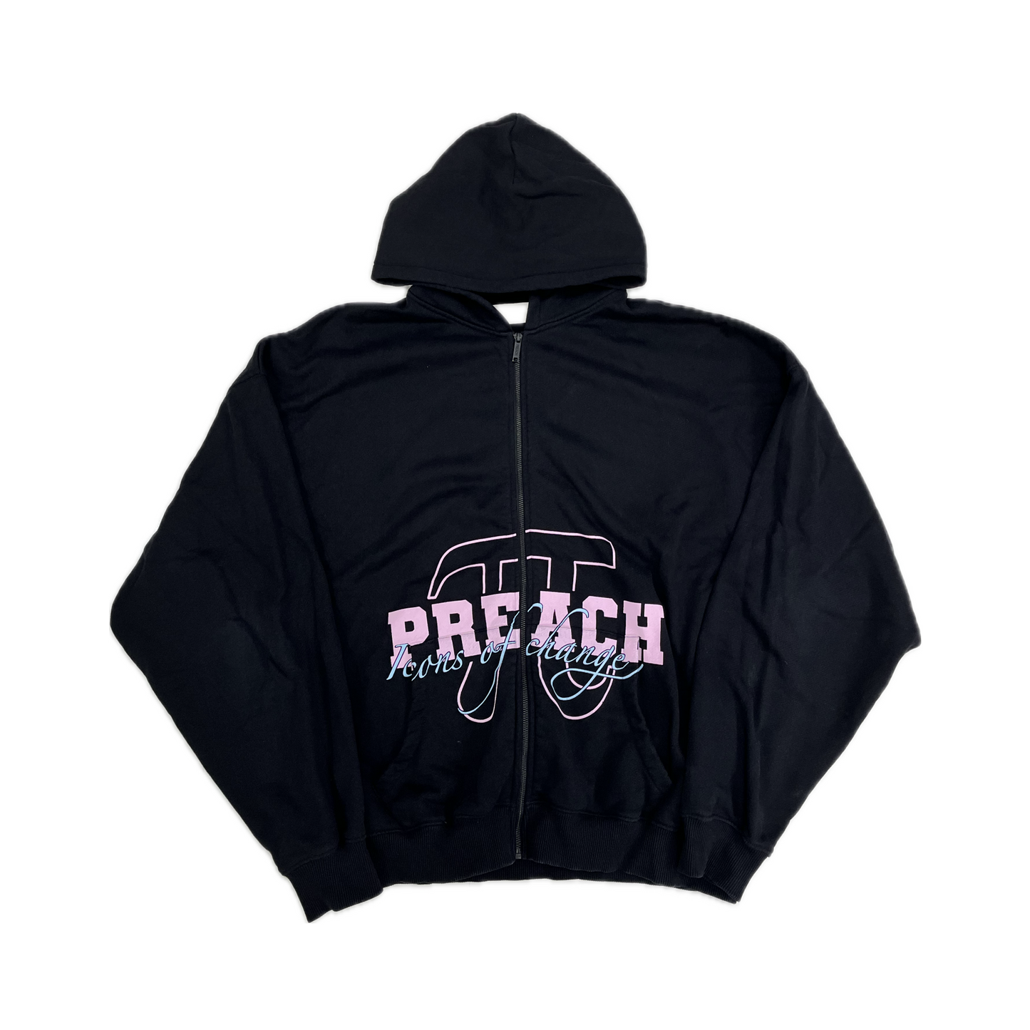 Preach Zip Hoodie Black